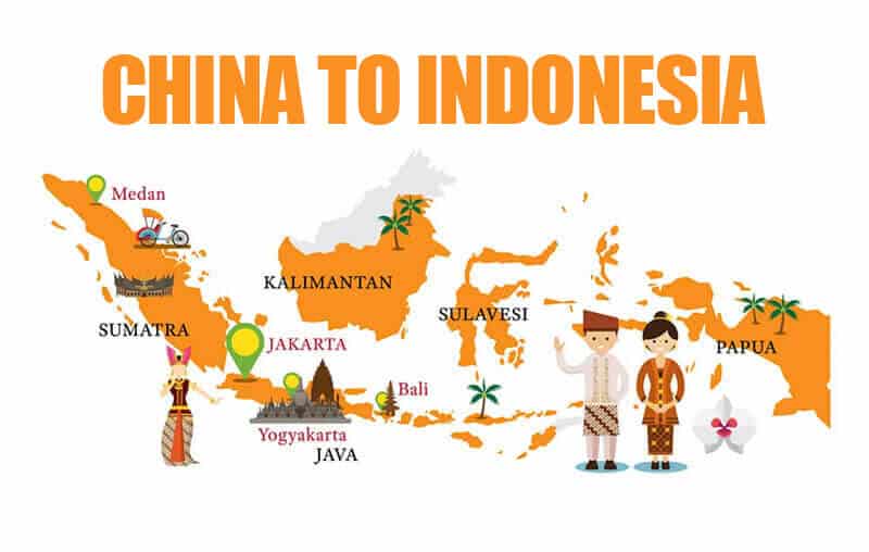 China to Indonesia door to door service